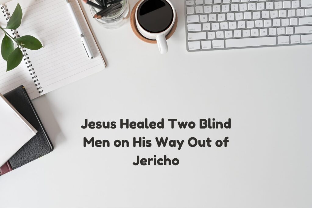 Jesus healed the two blind men