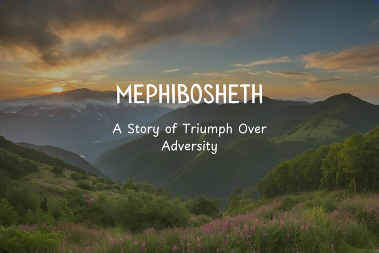 Mephibosheth: A Story of Triumph Over Adversity